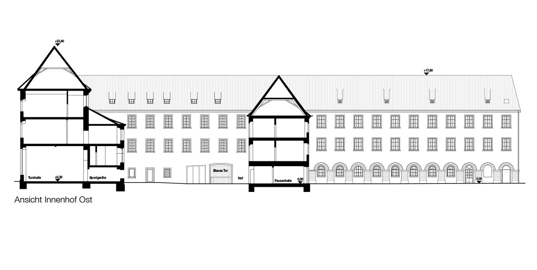 Ansicht, Stephansschule Konstanz, Denkmalschutzrechtliche Sanierung, AKKU Architekten, Architekturbüro Konstanz, Architekten, Schule, Öffentliche Bauten