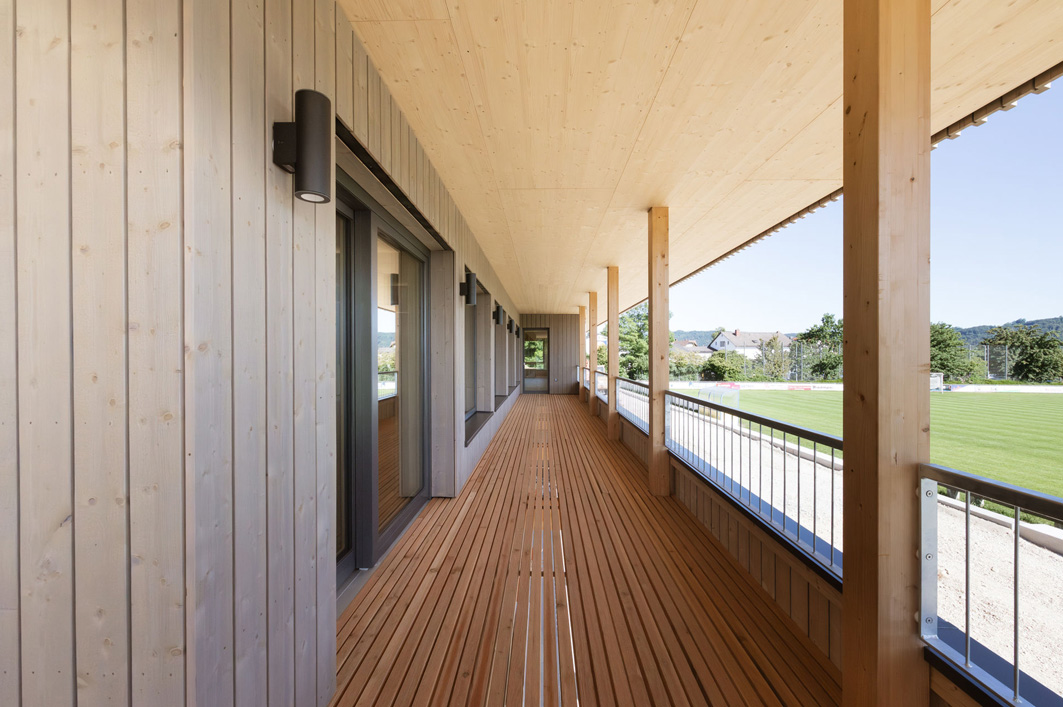 Neubau Haus der Vereine, Öhningen, Holzbau, Brettsperrholz, AKKU Architekten Konstanz, Architektur