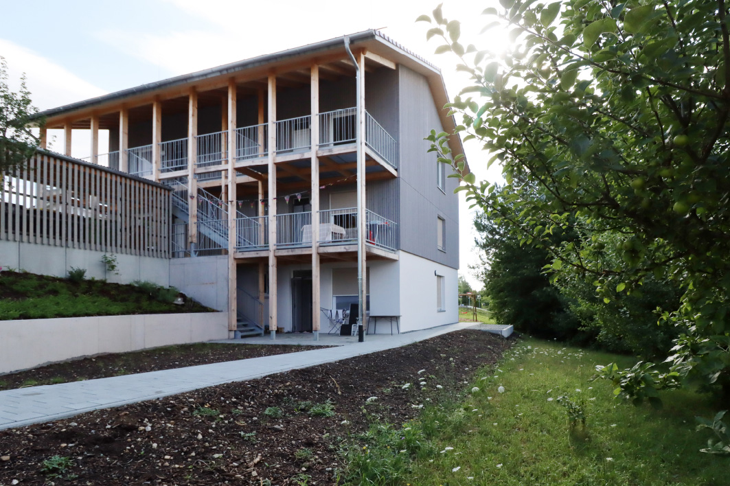 Neubau, Sozialer Wohnbau, Flüchtlingsunterkunft Brigachtal, AKKU Architekten Konstanz